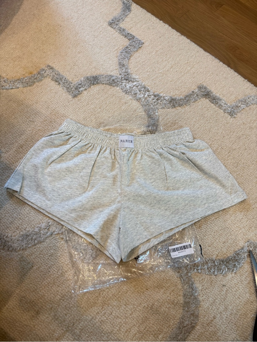 PARKE Heather Gray Cotton Boxer Shorts